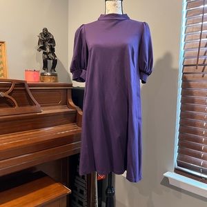 Ann Taylor Ponte mock neck swing dress size small